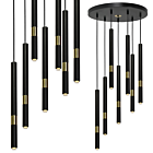 LAMPA WISZĄCA MONZA BLACK/GOLD 7XG9 8W