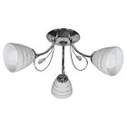 SIMPLI LAMPA WISZĄCA 3*40W E27  CHROM  Z KRYSZTAŁKIEM+KLOSZ Z PASKIEM