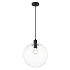 LAMPA WISZĄCA PUERTO DUŻA 1XE27 CZARNA LP-004/1P L BK