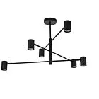 LAMPA WISZĄCA SNOW 6XGU10 CZARNA LP-731/6P BK