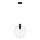 LAMPA WISZĄCA PUERTO ŚREDNIA 1XE27 CZARNA LP-004/1P M BK