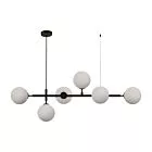 LAMPA WISZĄCA ALISA 6XE14 CZARNA/BIAŁA LP-005/6P BK/WH