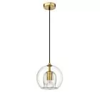 LAMPA WISZĄCA ARETTE 1XE27 ZŁOTA/TRANSPARENTNA LP-133/1P