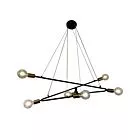 LAMPA WISZĄCA ESTRELLA 6XE27 CZARNA LP-075/6P BK