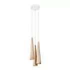 LAMPA WISZĄCA SULA 3P NATURALNE DREWNO