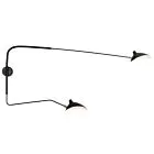 LAMPA ŚCIENNA CRANE-2W CZARNA 175 CM