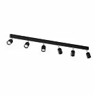 TOP BLACK/CHROME LAMPA SUFITOWA 6 PŁ
