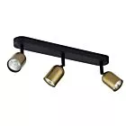 TOP BLACK/GOLD LAMPA SUFITOWA 3 PŁ