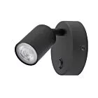 TOP BLACK/CHROME KINKIET 1 PŁ