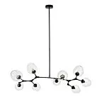 LAMPA WISZĄCA MODERN ORCHID-9 TRANSPARENTNO CZARNA 150 CM