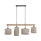 DEVA NATURE LAMPA WISZĄCA 4 PŁ  FSC 100%
