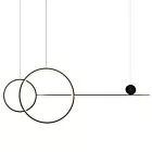 LAMPA WISZĄCA NEW AGE LED CZARNA 120 CM