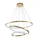 LAMPA WISZĄCA CIRCLE SLIM 40+60+80 LED ZŁOTY 40 CM + 60 CM + 80 CM