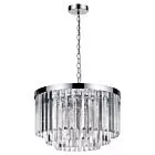 LAMPA WISZĄCA VETRO 5XE14 TRANSPARENTNA/SREBRNA LP-2910/5P