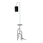 RAVELLO LAMPA PODŁOGOWA CZARNY+ZIELONY 1X40W E14 ABAŻUR CZARNY