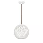 BENE LAMPA WISZĄCA 25 KULA S 1X60W E27 AŻUROWY BIAŁY