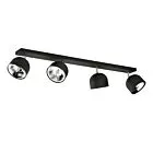 ALTEA BLACK LAMPA SUFITOWA 4 PŁ + ŻARÓWKI