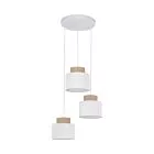 DUO WHITE JUTA LAMPA WISZĄCA 3 KOŁO