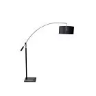 Lampa Podłogowa Bianca Chrom/Czarna AZ0006