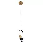 Lampa wisząca Bovino drewniano - czarna 1xGU10