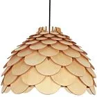 Lampa wisząca Burgo duża drewniana 1xE27
