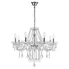 Lampa wisząca Cristallo srebrna 8xE14