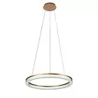 Lampa wisząca Midway Cristal Triangle złoto - transparentna LED CCT