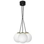 Lampa sufitowa Sparta Czarna/złota 3xE14 MLP6496