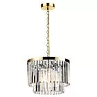 Lampa wisząca Vetro 5 antyczne złoto 5xE14
