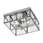 Plafon Monza srebrny 2xE14
