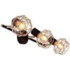 Lampa sufitowa listwa Acrobat 3 40W E14 Czarna/złota 93-66640 Candellux