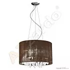Lampa wisząca owalna Sidney brązowa AZ1839